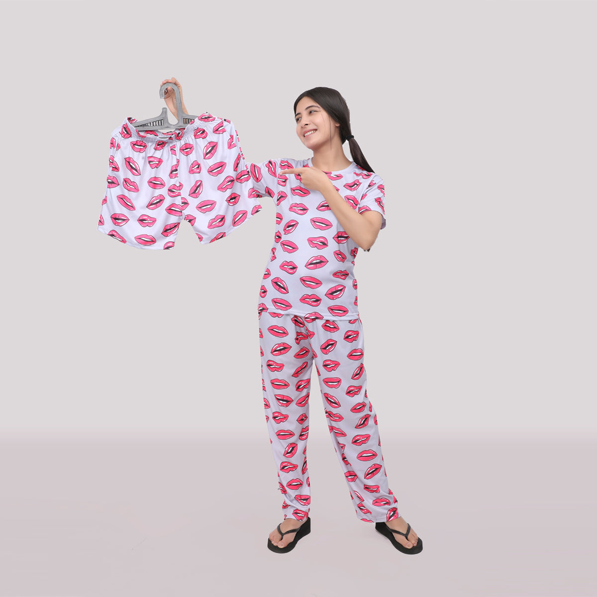 ruchee fashion rayon cord readymade night suit combo set